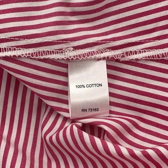 Cupid Womens Red & White Striped Off-Shoulder Bell Sleeve Top 100% Cotton Medium - Picture 6 of 6